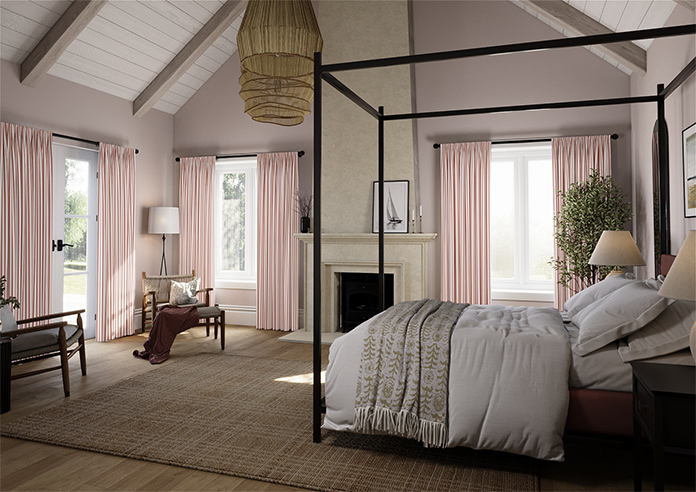 Lace Stripes, Toast Orange - Made to Measure Curtains - Image 7